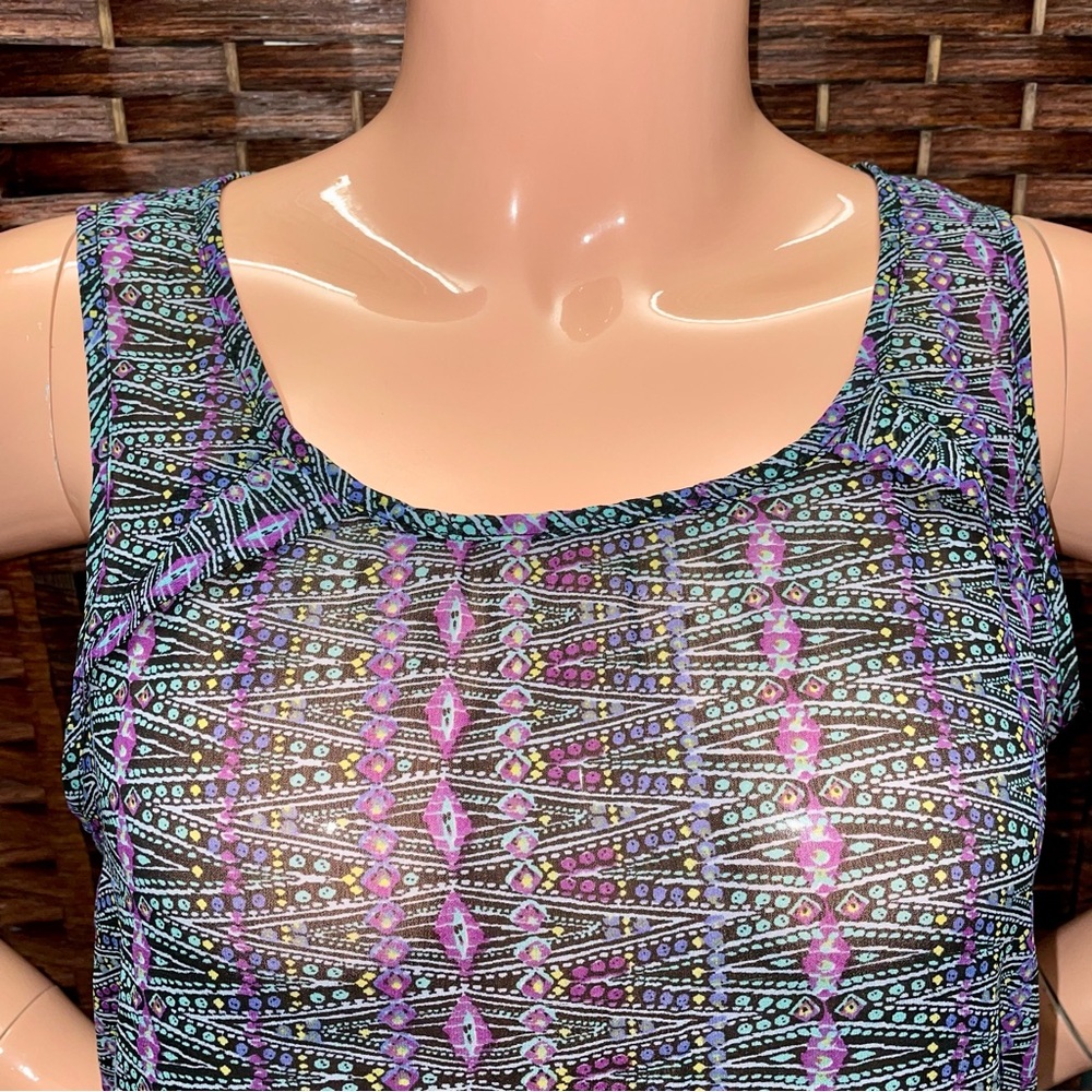 American Eagle Outfitters Multicolor Patterned Top, Size S. - Picture 4 of 6
